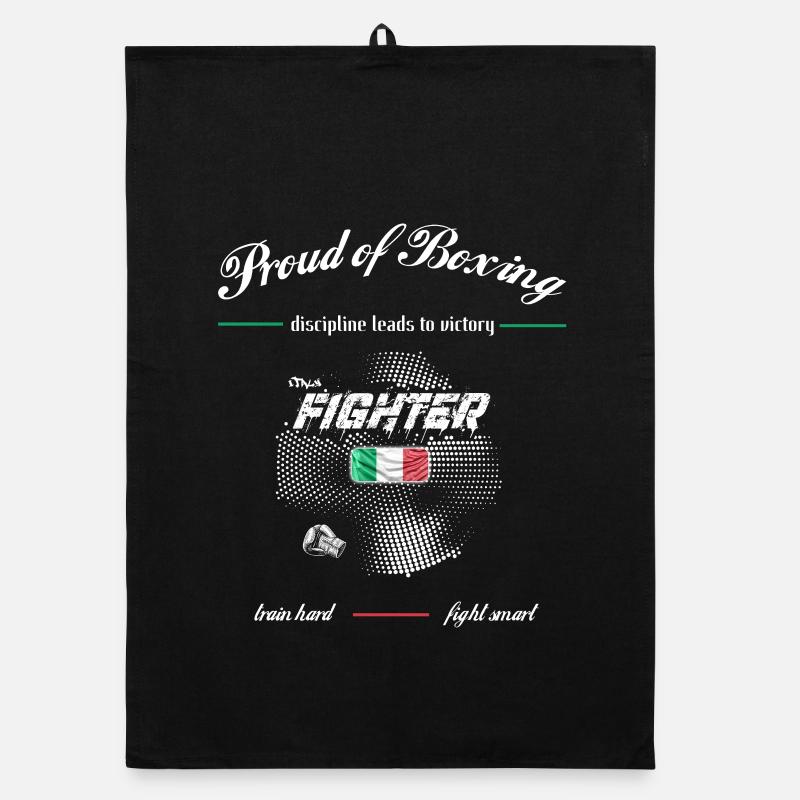 Fier de Boxing FIGHTER Italie Torchon bio