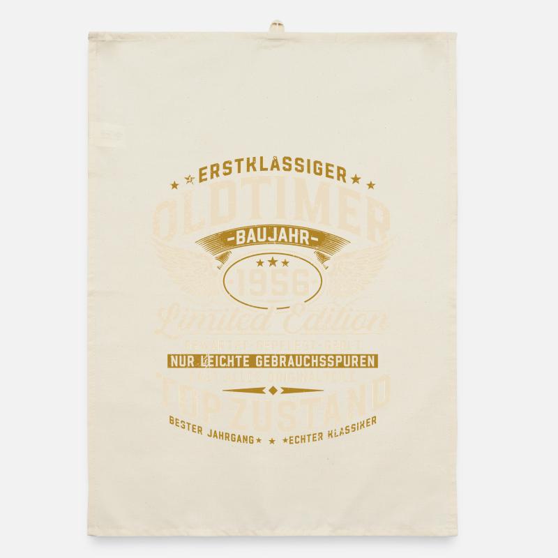 70. Geburtstag 1956 Oldtimer Geschenk Retro Organic Geschirrtuch