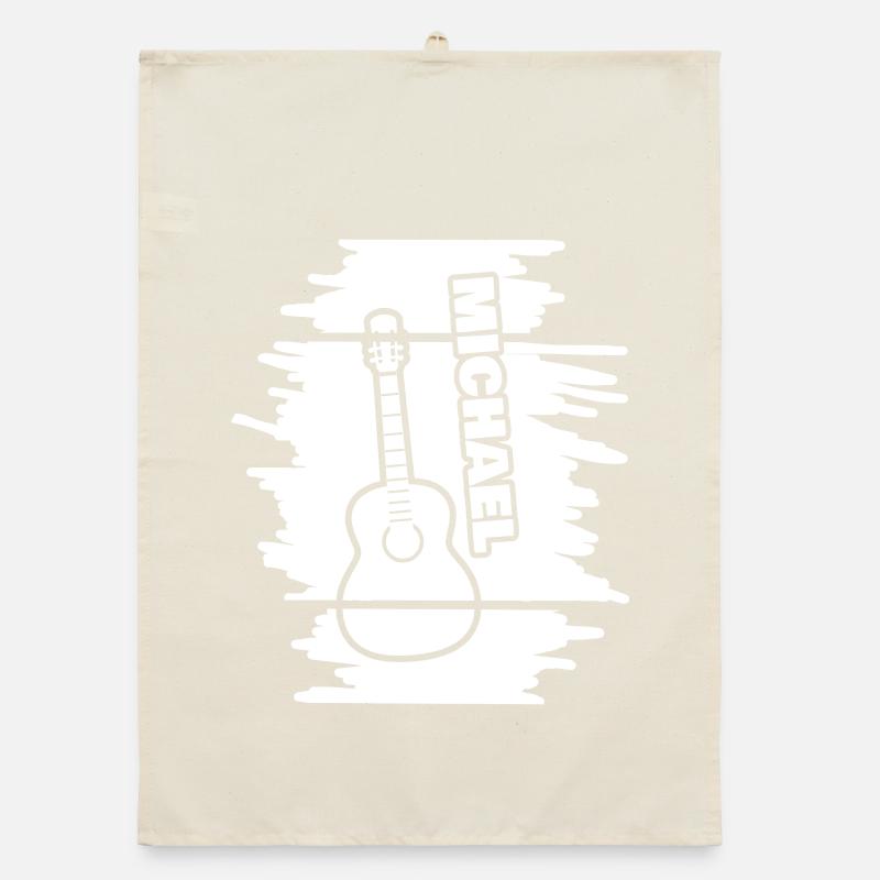Michael as Playing the Guitar Organic dish towel