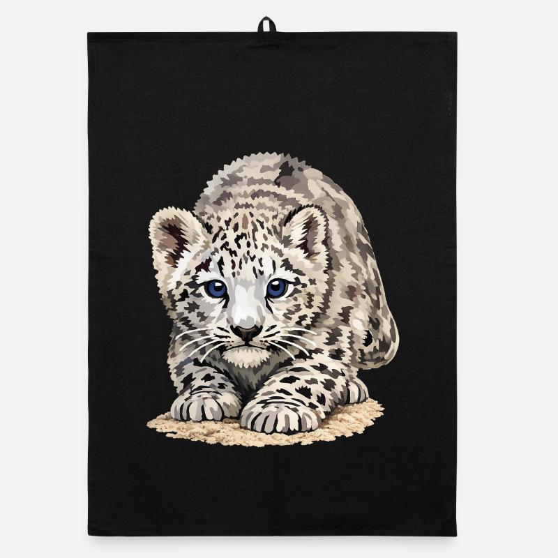 Sia Léopard des neiges Torchon bio