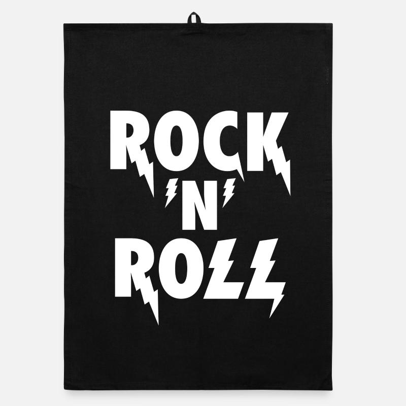 Rock'N'Roll Lightning Emblem Organic dish towel