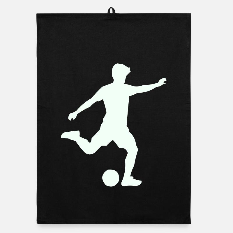 Kicker-Silhouette im Sprung Organic Geschirrtuch