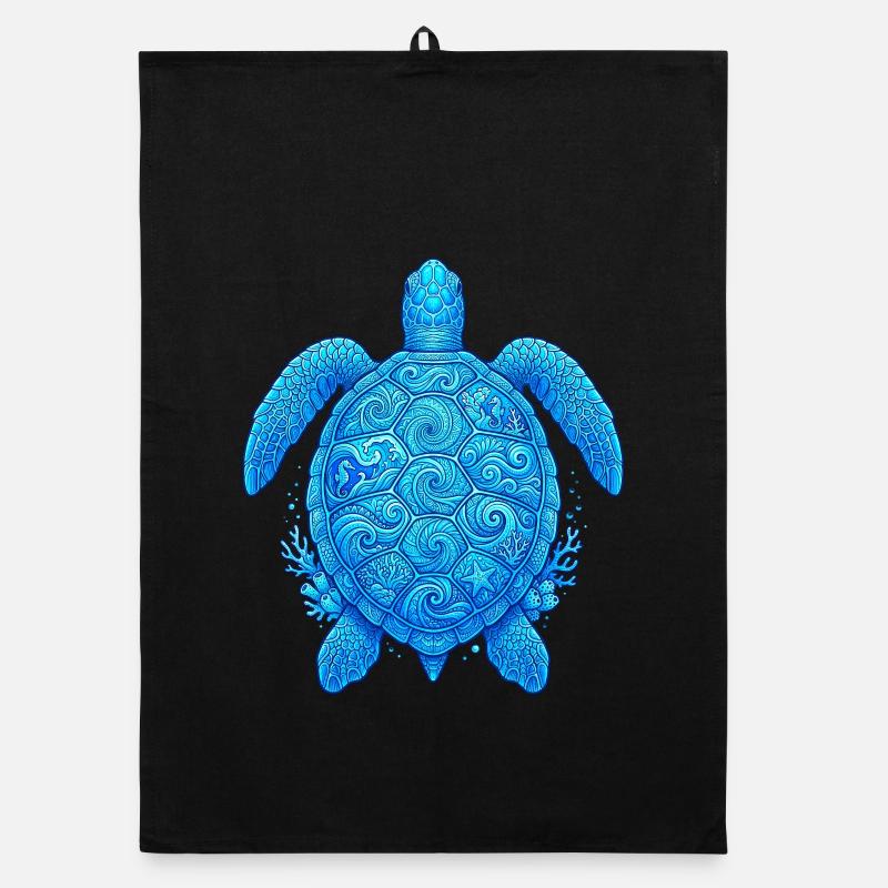 Tortue bleue Torchon bio