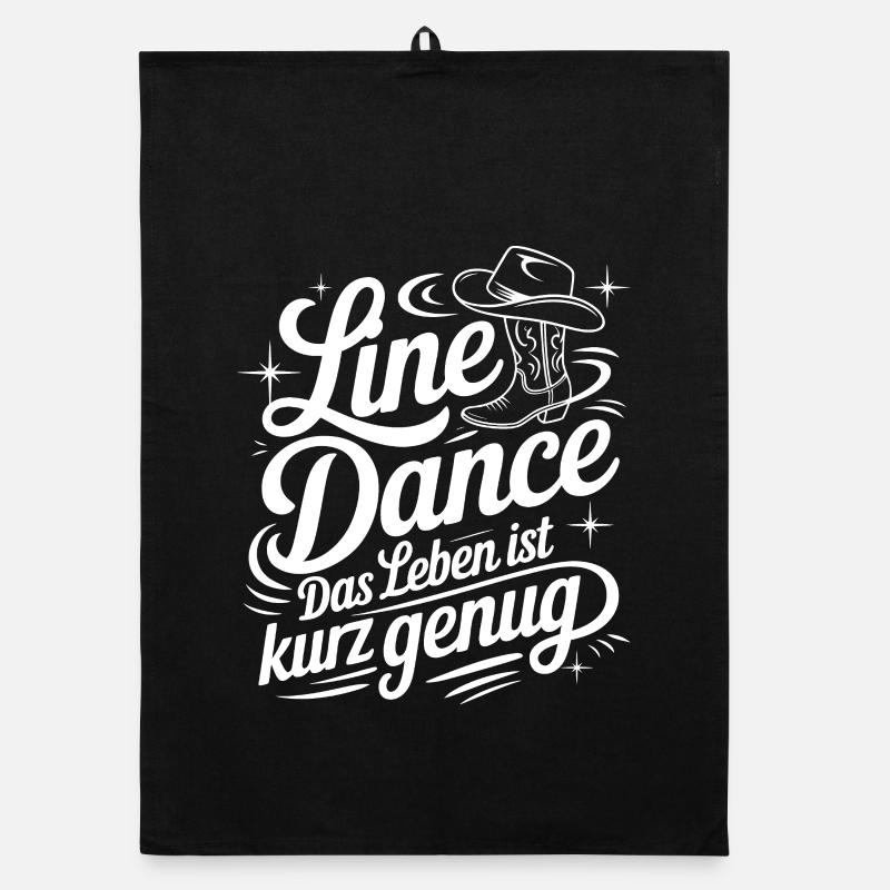 Line Dance: Das Leben ist kurz genug Organic Geschirrtuch
