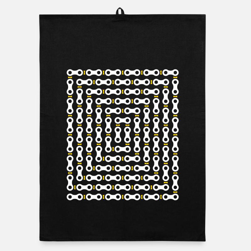 Bicycle Chain Pattern Organic dish towel