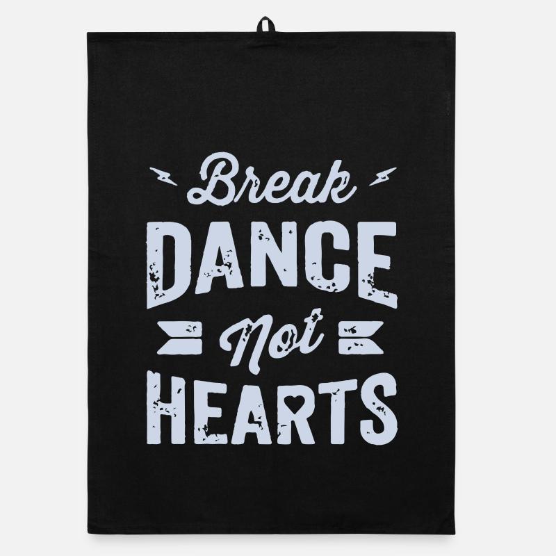 Conception de t-shirt Break Dance Not Hearts Torchon bio