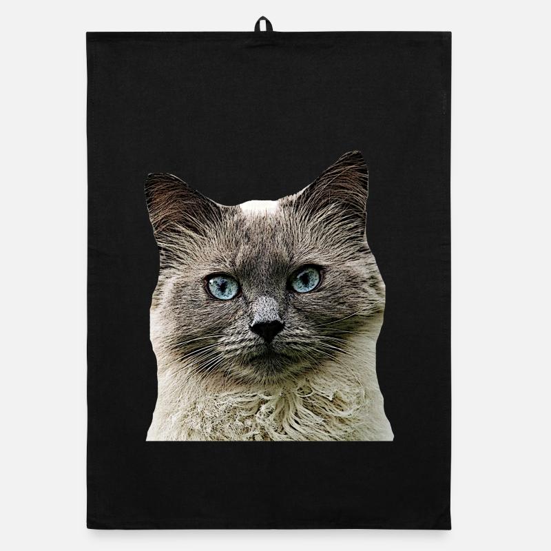 Chat Chat cat Cats Tête de chat Torchon bio