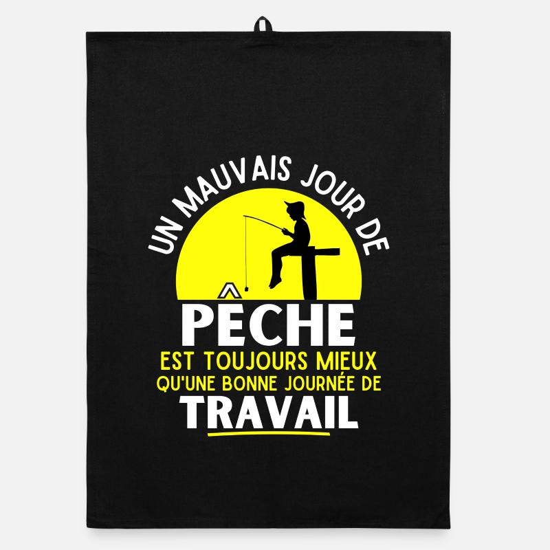 pêche, pêcheur, fan de pêche Torchon bio