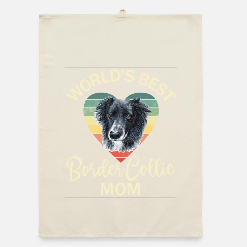 Hund Border Collie Organic Geschirrtuch