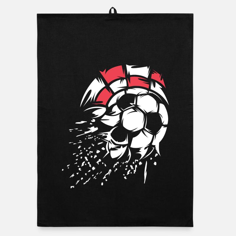 Fußball Kroatien Team Ball Explosion Illustration Organic Geschirrtuch
