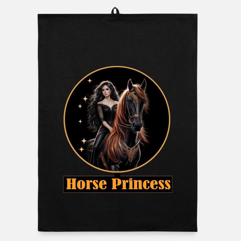 Princesse du cheval : Cavalier de nuit Torchon bio