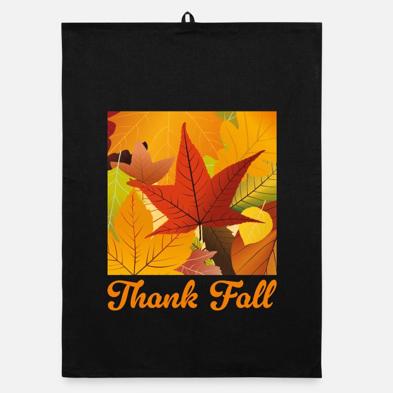 Thank Fall Organic dish towel