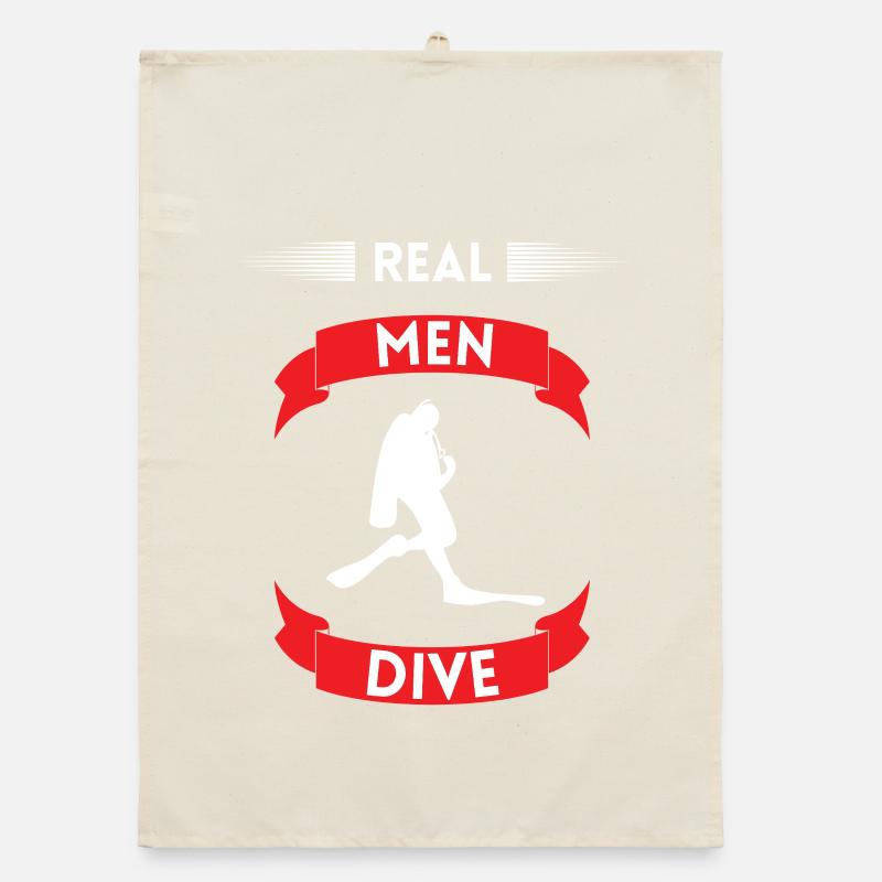 Tauchen echte Männer Organic Geschirrtuch