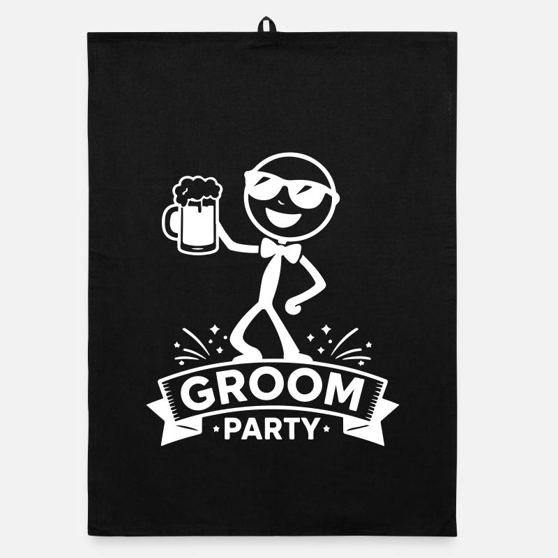 Team Groom Bräutigam Organic dish towel