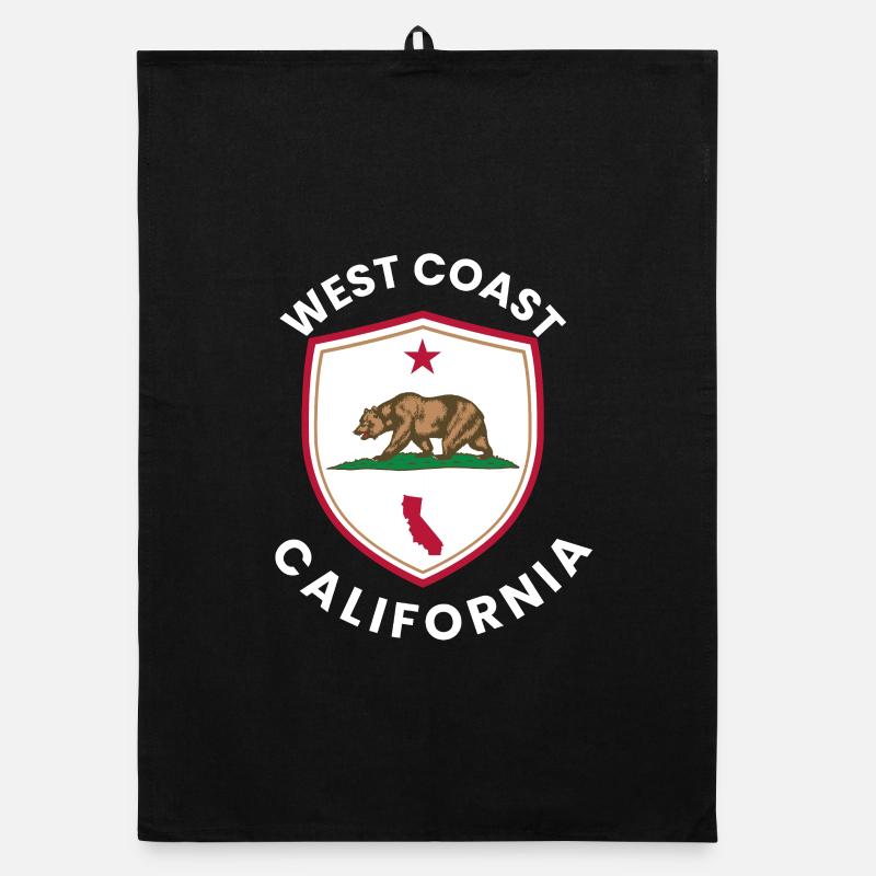 California Bear Shield Logo Organic dish towel