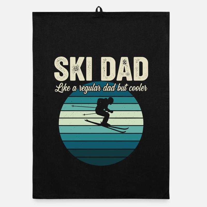 Funny Ski Dad Skier Torchon bio