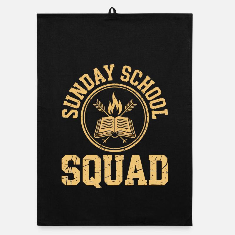 Sunday School Squad Logo Organic dish towel