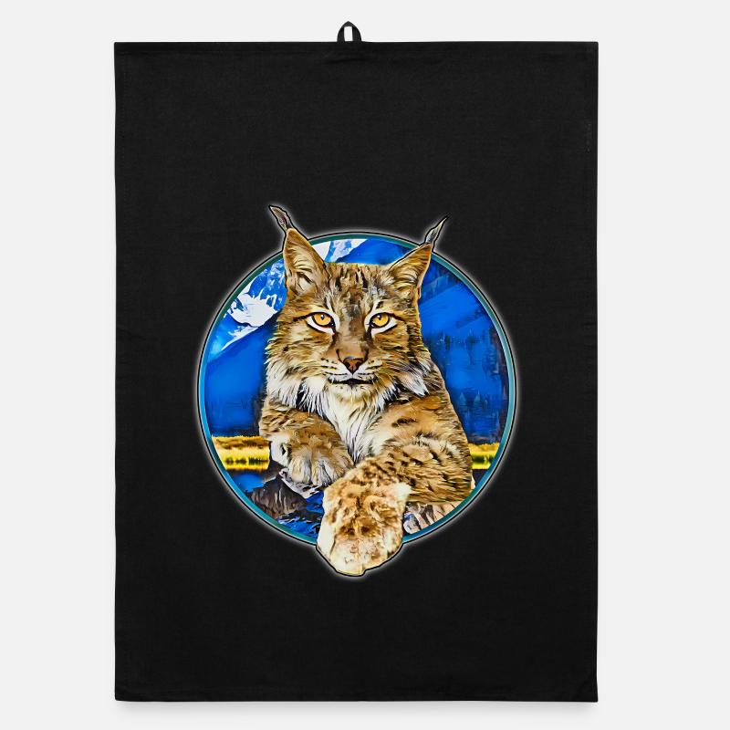 Luchs Wildkatze Freiheit Organic Geschirrtuch