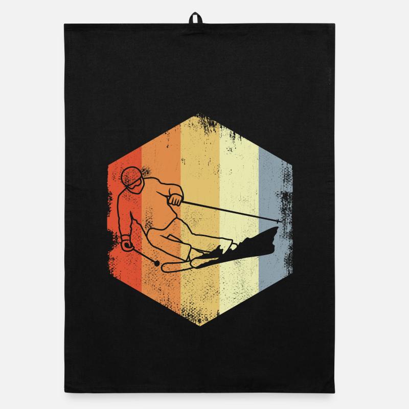 Skiing Organic dish towel