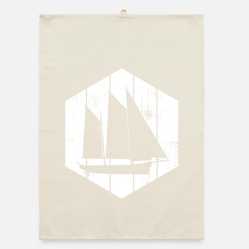Sailboat Organic dish towel