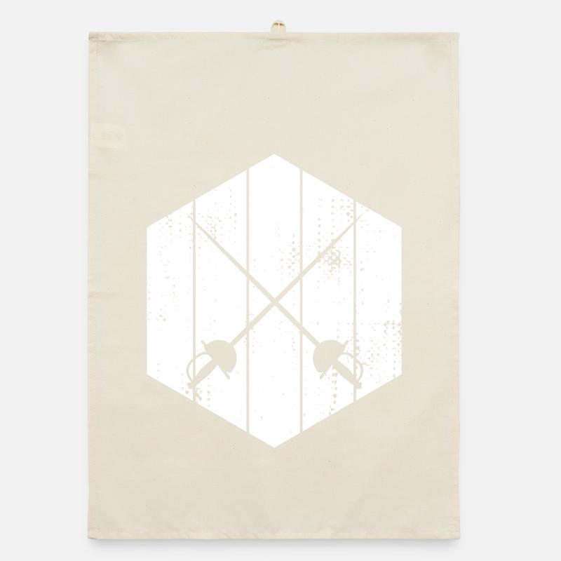 Fechter Schwerter Skizze Organic Geschirrtuch