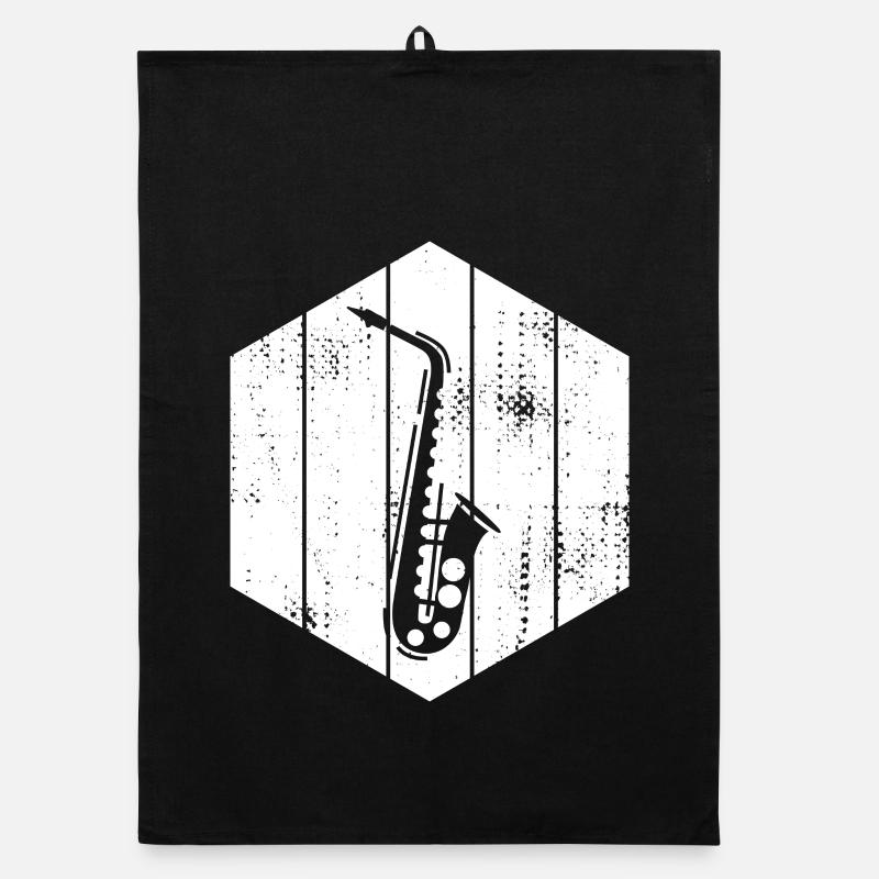 Dessin de saxophone Torchon bio