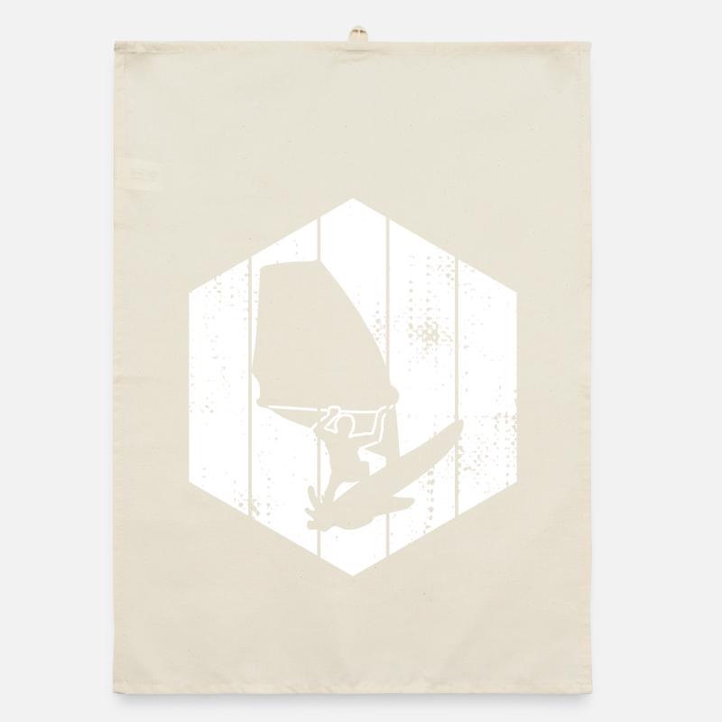 Funny windsurfer Organic dish towel