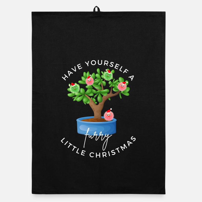 Haben Sie ein kleines pelziges Weihnachten Organic Geschirrtuch