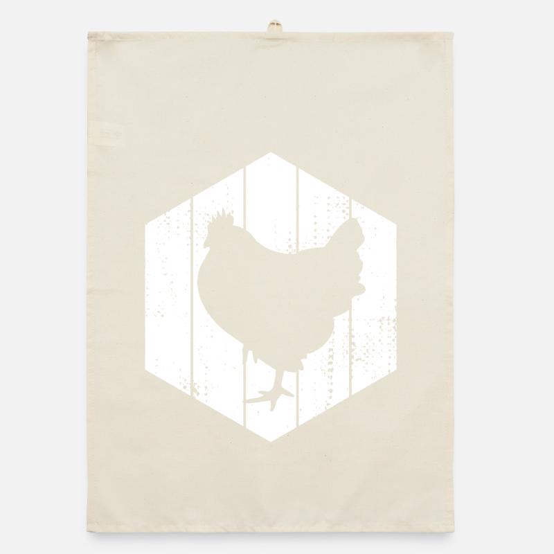 Dessin de poule Torchon bio