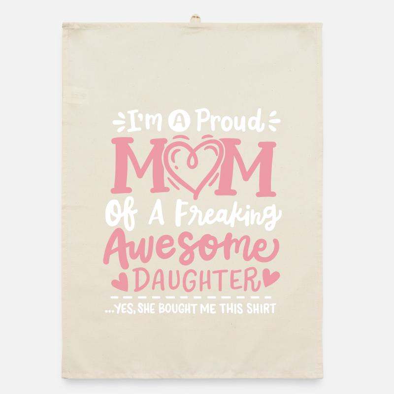 Stolze Mutter Tochter Muttertag Organic Geschirrtuch