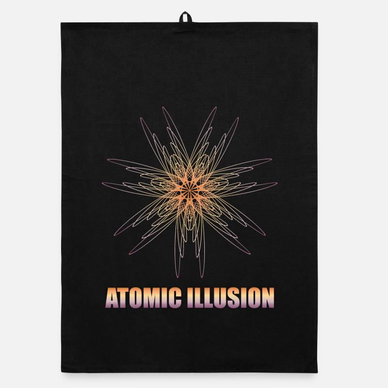geometrical form ATOMIC ILLUSION Organic dish towel