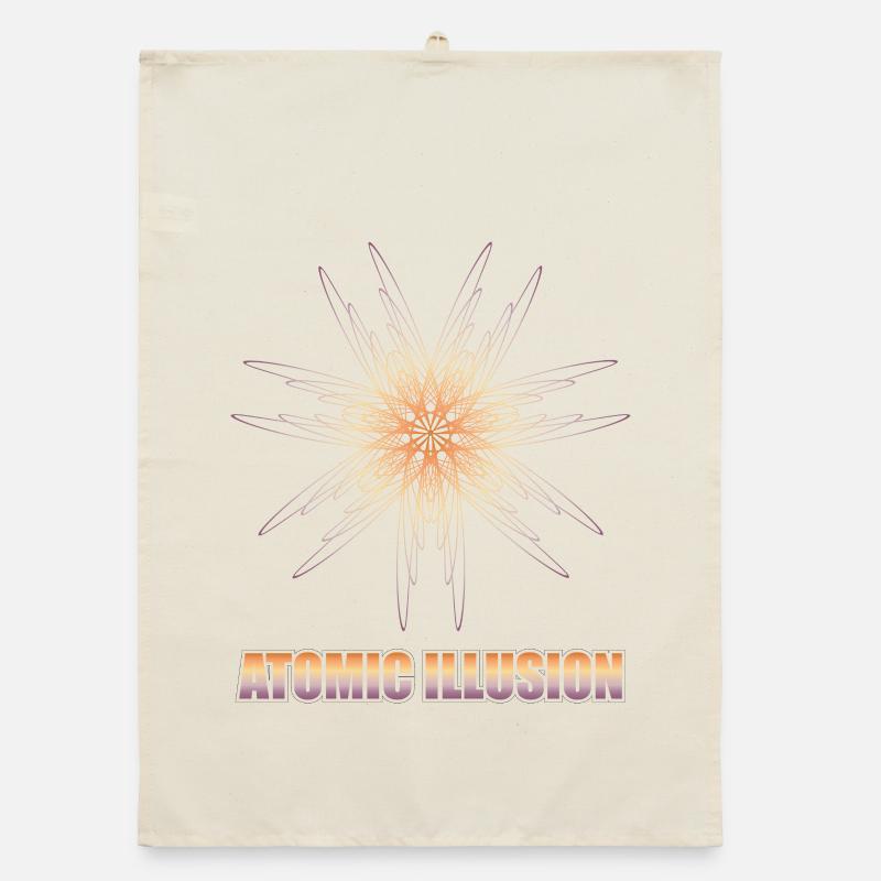 forme géométrique ATOMIC ILLUSION Torchon bio