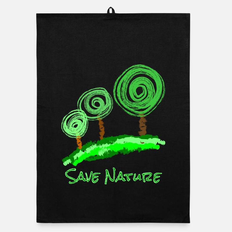 Trees Abstract Organic dish towel