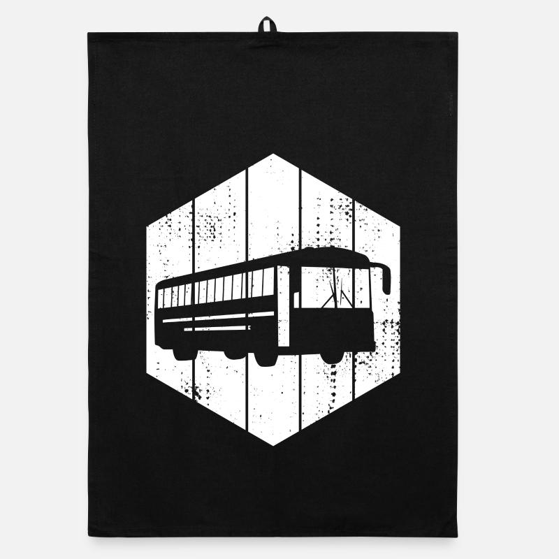 Bus Drawing Organic dish towel
