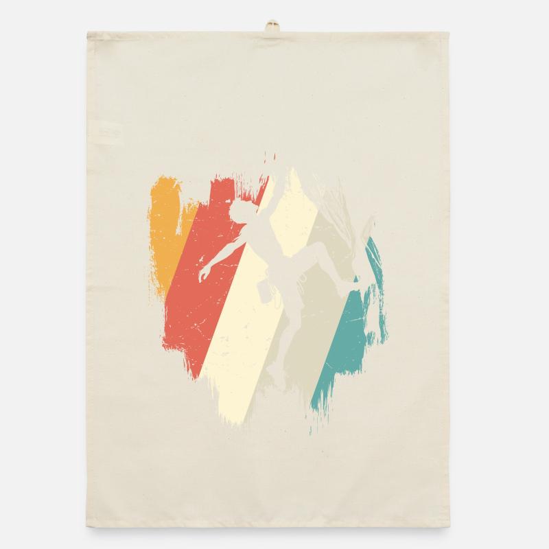 Rainbow Burst Dance Silhouette Organic dish towel