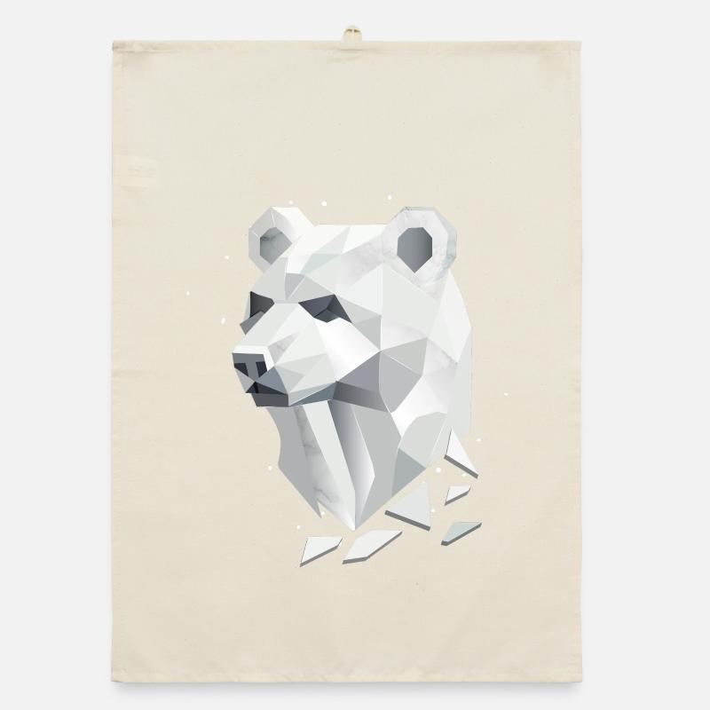 Geometric Bear Head – Strength and Tranquility Organic dish towel