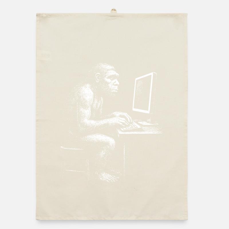 Digital Coder Homo Erectus Geschenk Organic Geschirrtuch
