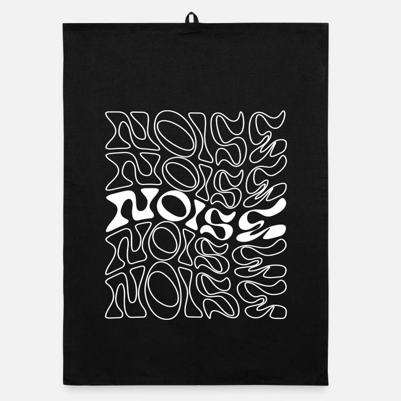 Noise Musik Abstraktes flüssiges Linienmuster Organic Geschirrtuch