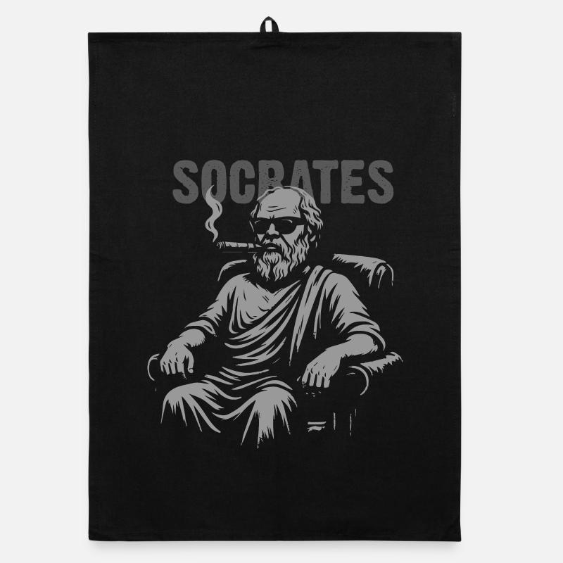 Portrait de Socrate Smoke Torchon bio