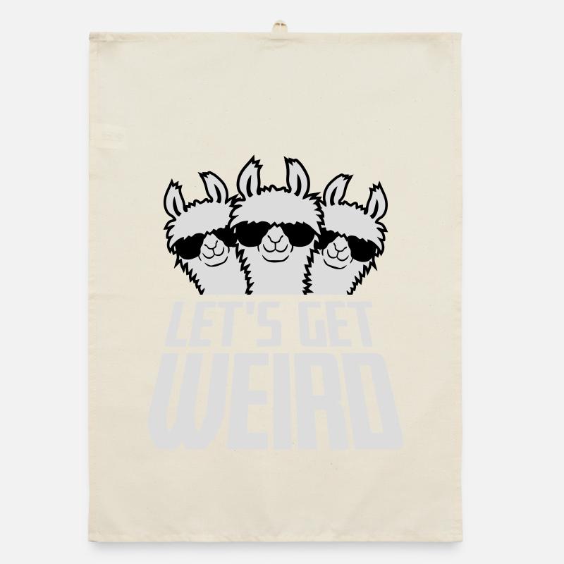 Let's Get Weird 3 Lama Freunde Team Sonnenbrille Organic Geschirrtuch