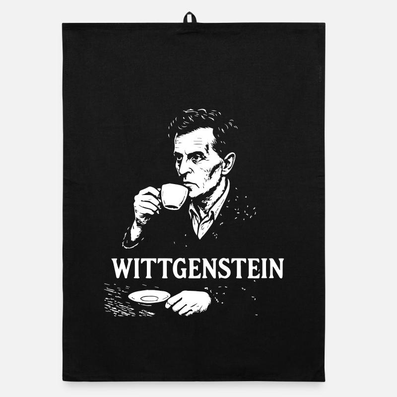 Portrait de café philosophe de Wittgenstein Torchon bio