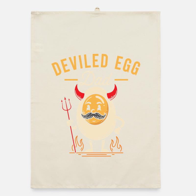 Deviled Egg Dad Thanskgiving Dinner Organic dish towel