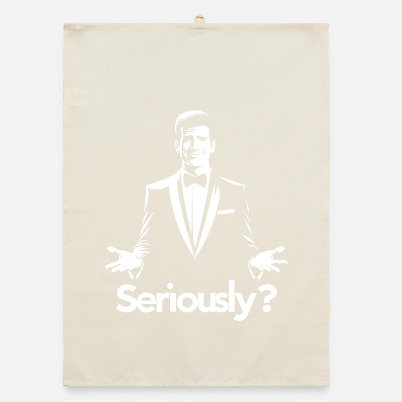 Seriously? Elegant Gala Silhouette Organic dish towel