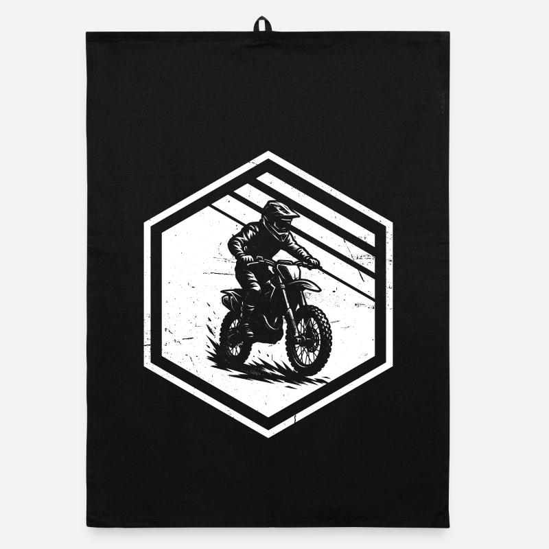 Clean motocross artwork for motocross Organic dish towel