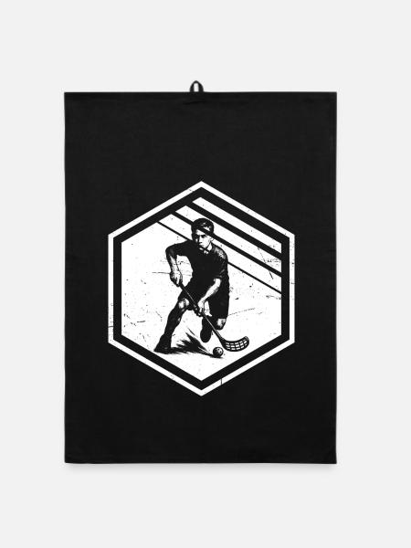 Floorball style for every occasion - Organic dish towel - black - Front