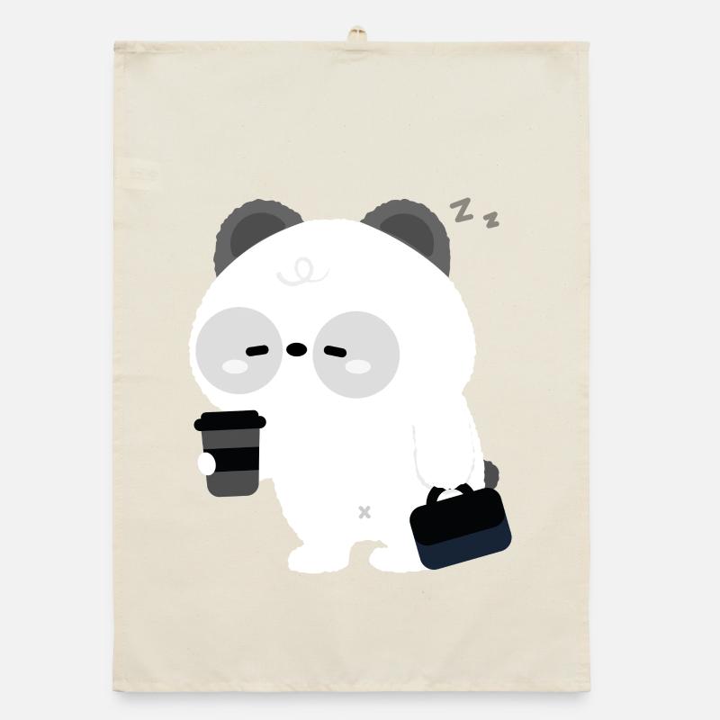 Panda Kaffeepause Organic Geschirrtuch