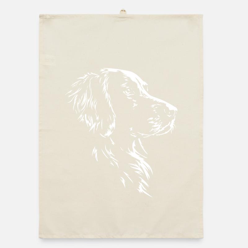 Deutsch Langhaar Silhouette Jagdhunde Wilsigns Organic Geschirrtuch