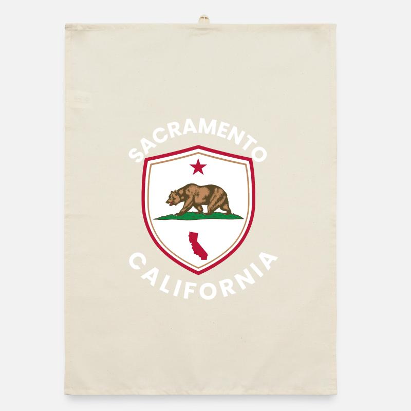 California Bears in Shield Flag Organic dish towel