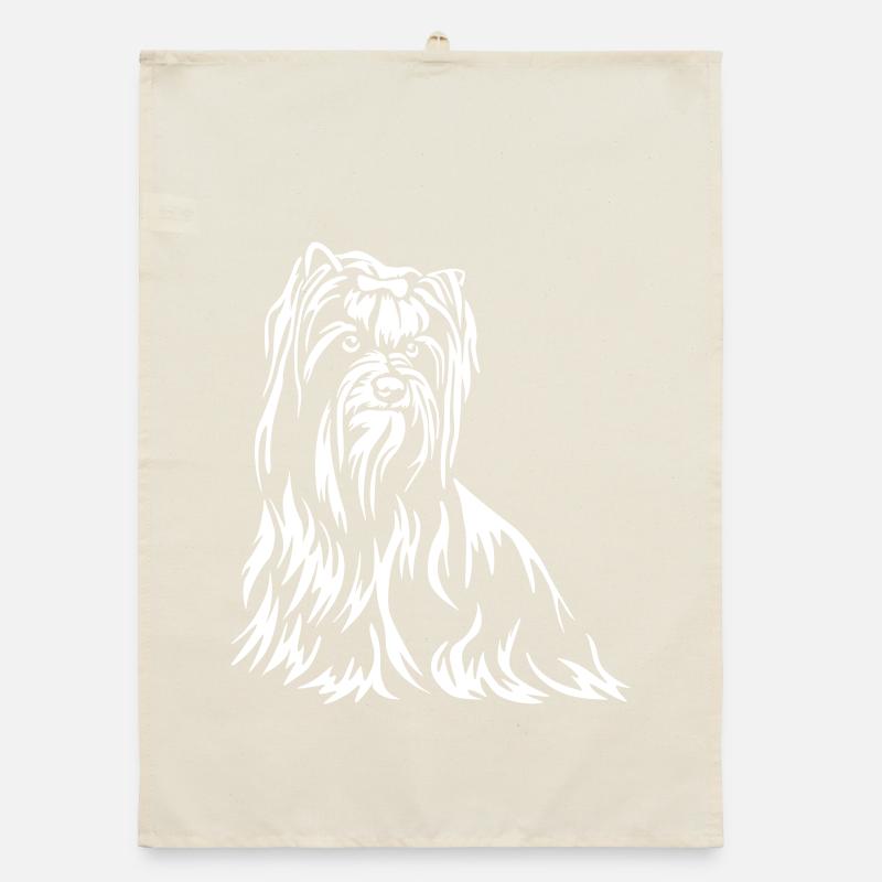 Yorkshire Terrier « Édition noire » Torchon bio