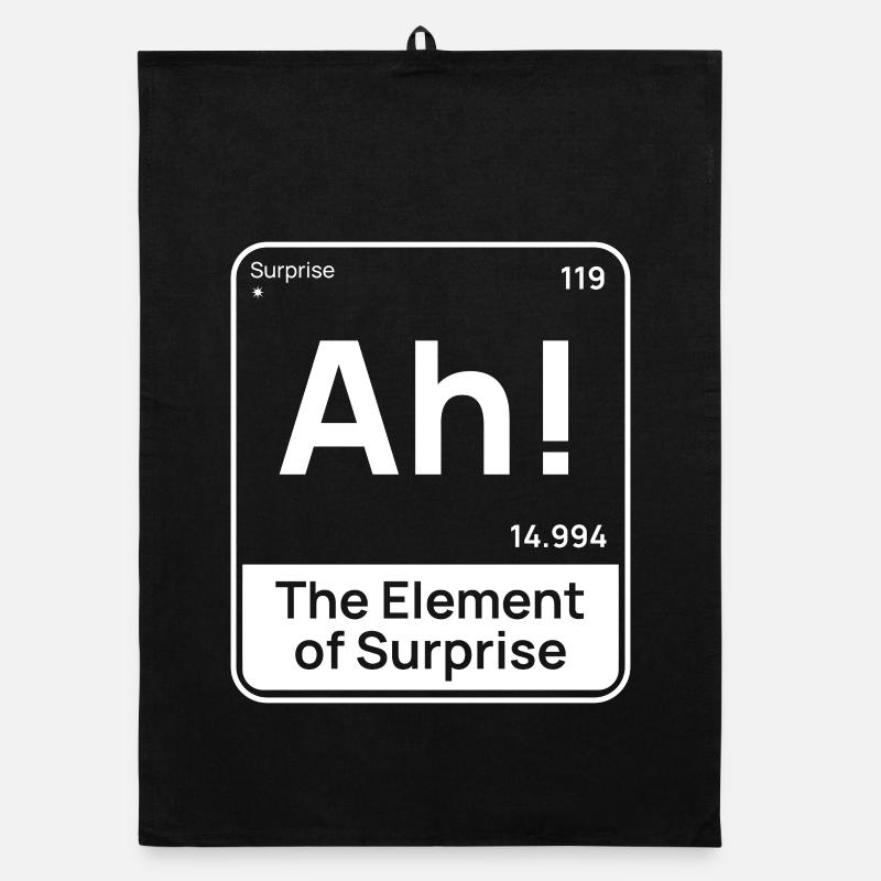 Drôle de design chimique – Élément de surprise « Ah » Torchon bio
